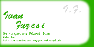 ivan fuzesi business card